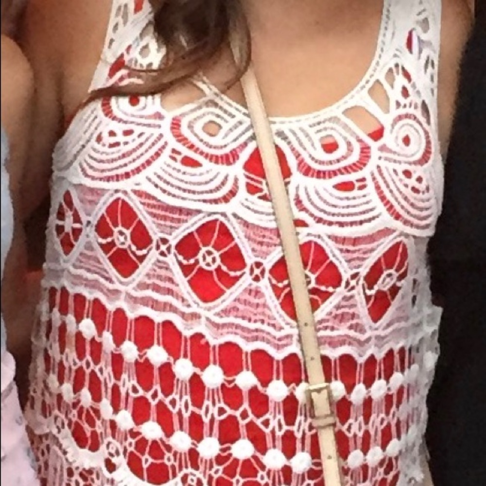 Cream Crochet Tank Top